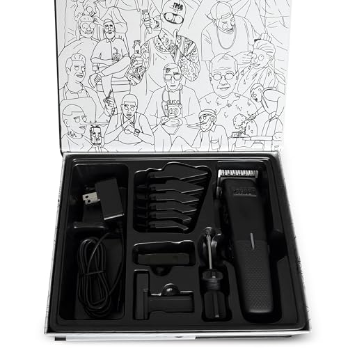 Mini Play Professional Cordless Hair Clippers - Dual Speed 6000-7500 RPM, Rechargeable, Compact Barber Trimmer - Black