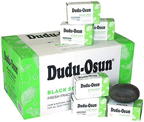 African Black Soap Bulk Pack 6 Count - Dudu-Osun Shea Honey & Aloe Vera