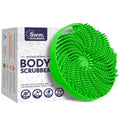 Antimicrobial Silicone Body Scrubber - Green - Shower Hanger & Deep Exfoliation