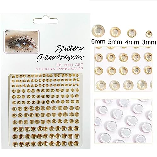 Gold Body Glitter Gel & 2 Sheets Face Gems Rhinestones Set, Face Glitter Makeup & Hair Jewels Stick on, Holographic Hair Glitter Eye Gems,Chunky Glitter Face Jewels for Makeup Festival