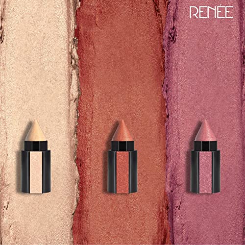 RENEE Fab 3 in 1 Eyeshadow Enriched with vitamin E, 4.5g - Adds dimension and intensity, Highly Pigmented 3 Shades in 1 Stick