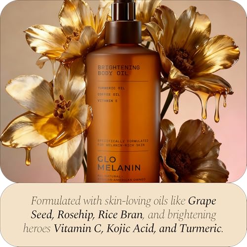 Melanin Brightening Body Oil with Vitamin C & Turmeric – Hydrating Skin Treatment