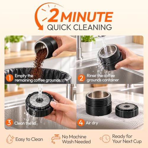 Portable Espresso Maker with 13500mAh Battery, Self-Heating, 20 Bar Pressure