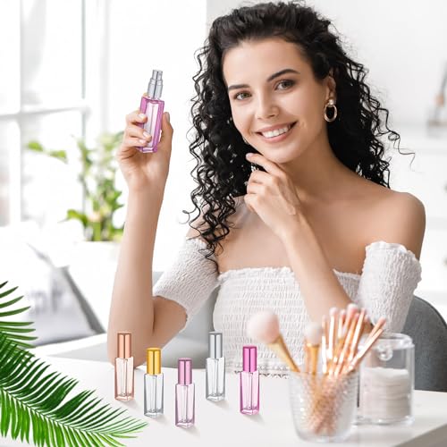 20 Pcs 10ml Refillable Travel Perfume Bottles Set with Funnels & Droppers