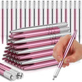 Microblading Pen Set 50 Pcs - Silver and Pink Manual Eyebrow & Makeup Tool