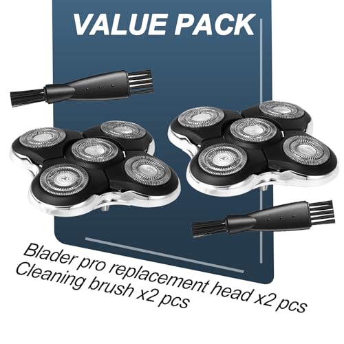 2 Pack Replacement 5-Head Shaver Heads for Remington Balder Pro XR7000 – Fits XR7000
