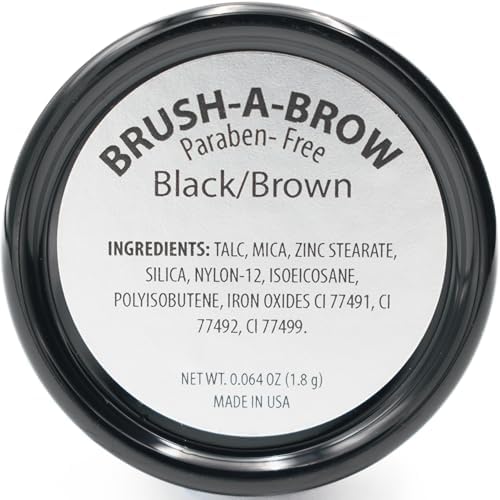 Black Dark Brown Eyebrow Brow Powder Cake Powder, Paraben Free, No Animal Testing & Cruelty Free
