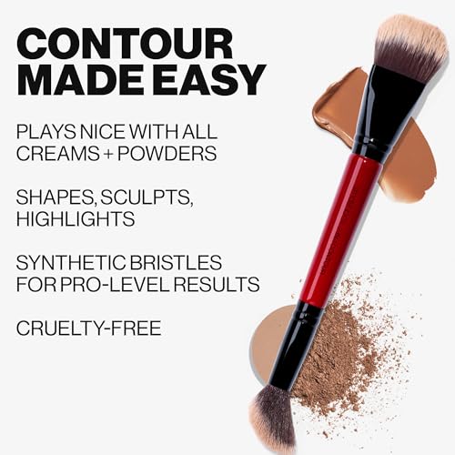 Contouring Makeup Brush Dual-Ended Sculpt & Blend Tool for Face & Highlighting