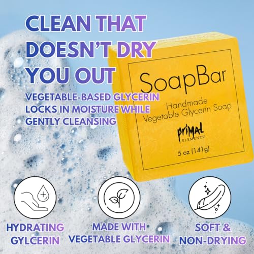 Vegetable-Based Glycerin Scented Soap Bars for Face & Body - Set of 7 Travel Size