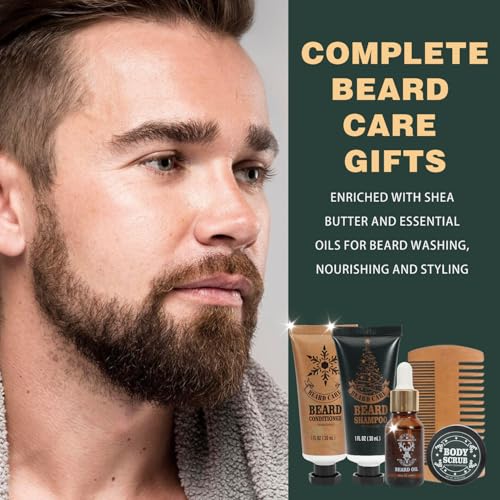 Mens Advent Calendar 2026 - 24 Days Beard Grooming & Skincare Set - Green Variation