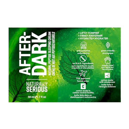 Naturally Serious | After-Dark Natural Peptide Sleeping Cream, Anti-Aging Night Cream, Vegan Skincare, Cruelty-Free Skincare
