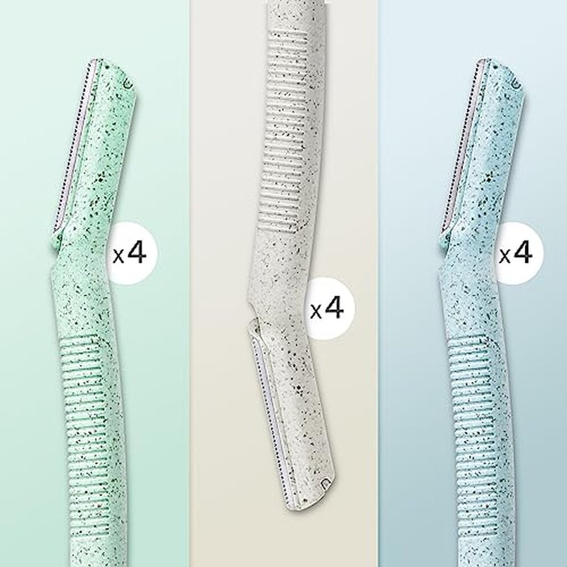 ennva Eyebrow Razor for Women | Dermaplane Facial Razor for Face | Hair Trimmer Face Razor for Body Use | Multipurpose Facial Hair Removal Disposable Blades Eyebrow Shaper Tool - 12pcs