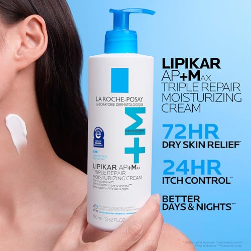 La Roche-Posay Lipikar AP+MAX Triple Repair Moisturizing Body Cream 8.03 Fl Oz Pack of 2