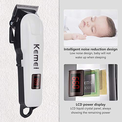 F.Lashes Cordless Men Hair Clippers Kit One Size Rechargeable Low-Noise Trimmer