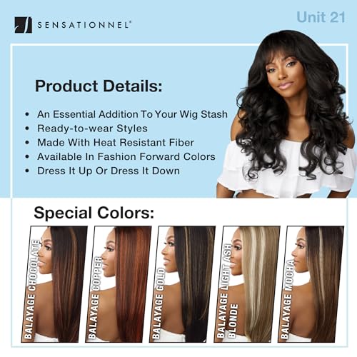 Sensationnel Dashly Wig Unit Balayage Copper - Easy Style Hairpiece
