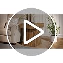 Tribesigns Rustic Mushroom-Inspired End Table with Wide Base - Brown / 1