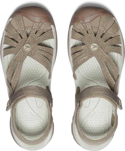 KEEN Rose Sandals for Women - Casual Closed-Toe, 8.5 in Brindle/Shitake