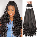 22 Inch Pre Stretched French Curly Braiding Hair - 6 Pack Goddess Curl Crochet Braid #4