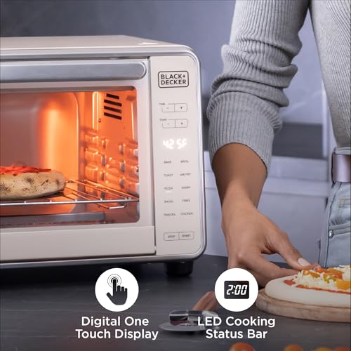 BLACK+DECKER Crisp 'N Bake Pro 6-Slice Digital Air Fry Oven with Baked Stone