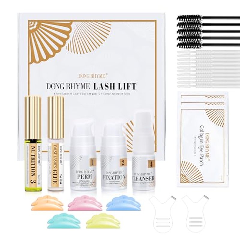 Lash Lift Kit - 2 in 1 Eyelash Perm Kit, Professional Instant Eyelash Lift Kit, Semi-Permanent Lash Curling Brow Lamination Kit, Salon Result for a Supermodel Look at Home Use by Dong Rhyme