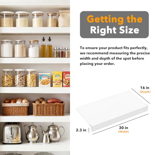 SpaceAid Wire Shelf Covers for Pantry Rack - 30W x 16D - White, 4 Pack Variation of THIS listing