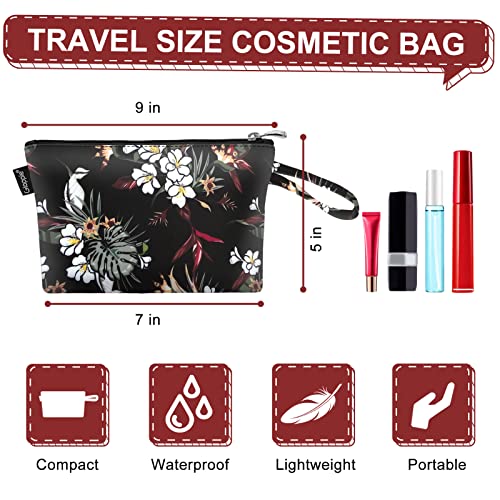 Gloppie Makeup Bag Travel Cosmetic Bag Portable Toiletry Bag Dual Zipper Makeup Case for Women Waterproof Makeup Box Pouch