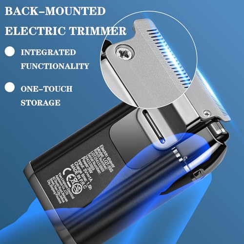 Latest 2-in-1 Electric Shaver Facial Mesh Shaver - Portable Cordless Shaver - Hidden Trimmer and Fast Charging Function - (3150 Mesh Holes, 60 Blades) Black