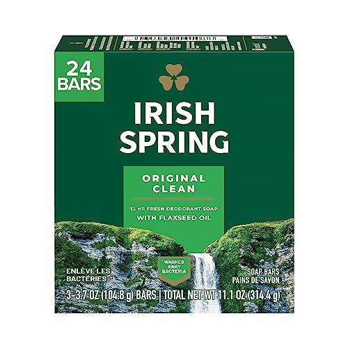 Irish Spring Original and Icy Blast Bar Soap Bundles, 3.7 Ounce Bars, Packs of 8 and 24