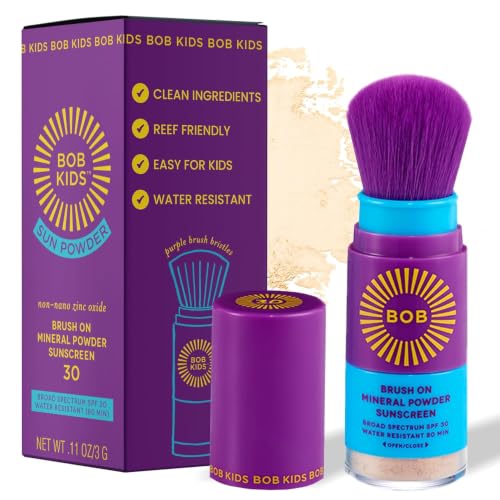 Brush On Block KIDS SPF 30 Powder Sunscreen – Reformulated, Easy Brush-On