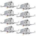 8-Pack 6 Inch Shallow Recessed Lighting Housing for New Construction - IC Rated, Airtight