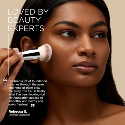 Dense Angled Foundation Makeup Brush - Medium to Full Coverage Blending Tool