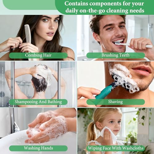 Travel Hygiene Kit 12-Pack - Individually Packaged Personal Care Sets (12.01 x 7.4 x 5.35 Inch)