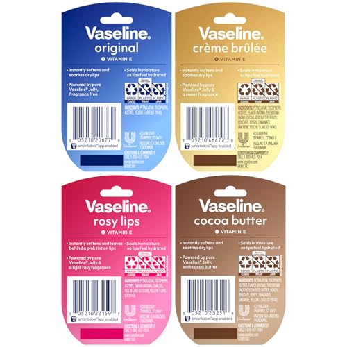 Vaseline Lip Therapy Mini Set - 8 Assorted Moisturizing Lip Balms