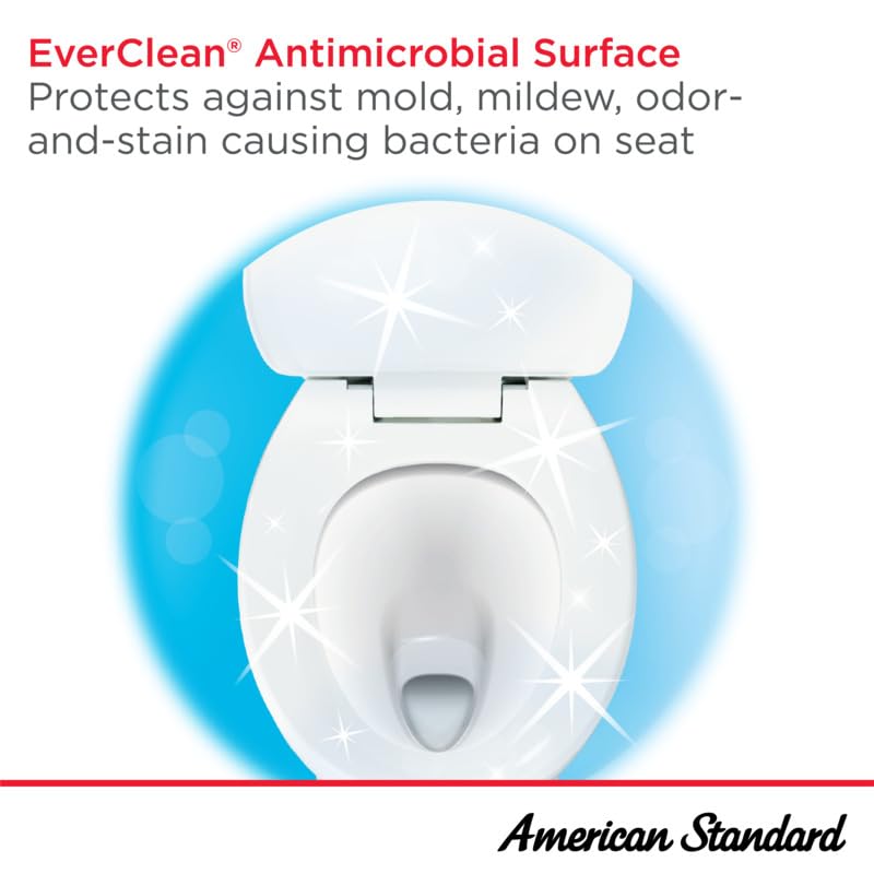 American Standard White Elongated Toilet Seat Soft Close with Antimicrobial Surface - Front Variation