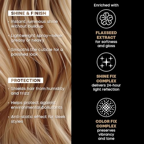 Alfaparf Milano Semi Di Lino Sublime Cristalli Smoothing Finishing Spray - Lightweight - Provides Shine and Protection - Professional Salon Quality - 4.23 fl. oz.