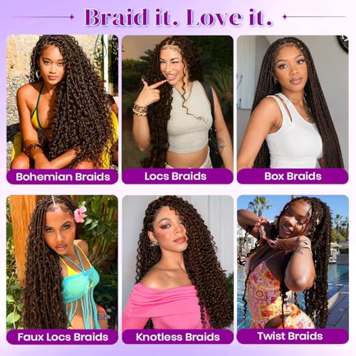 Boho Human Hair Braiding Bundles - 16 Inch Natural Black #1B, 3 Pack