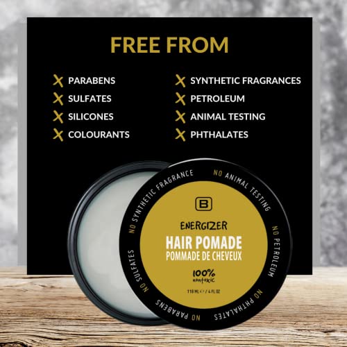 Vegan Hair Pomade - Medium Hold Matte Finish, Cruelty-Free Styling Product