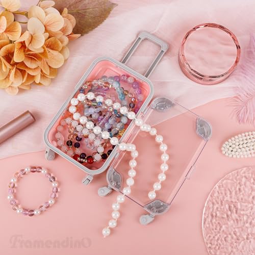Framendino 12 Pack Mini Suitcase Storage Containers in 9 Colors for Candy, Cosmetics & Small Items