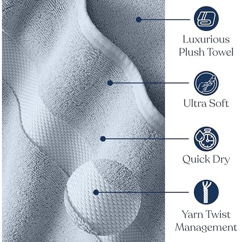 Delara Organic Cotton Luxuriously Plush Washcloths Pack of 6 | GOTS & Oeko-TEX Certified | Premium Quality Face Towels | Feather Touch Technology|650 GSM Long Staple|Soft, Quick Dry & Ultra-Absorbent