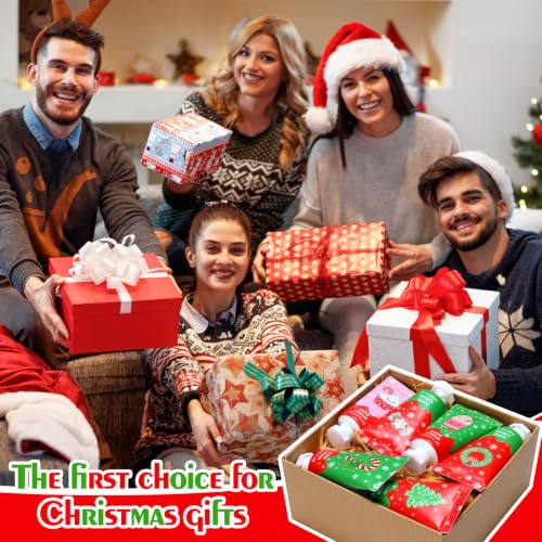 48 Pack Christmas Hand Cream Gifts Set - Mini Moisturizers with Holiday Designs & Flavors