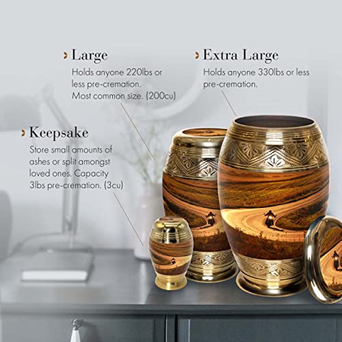 Highway to Heaven Motorcycle Cremation Urn for Adult Male Ashes - Large Variation