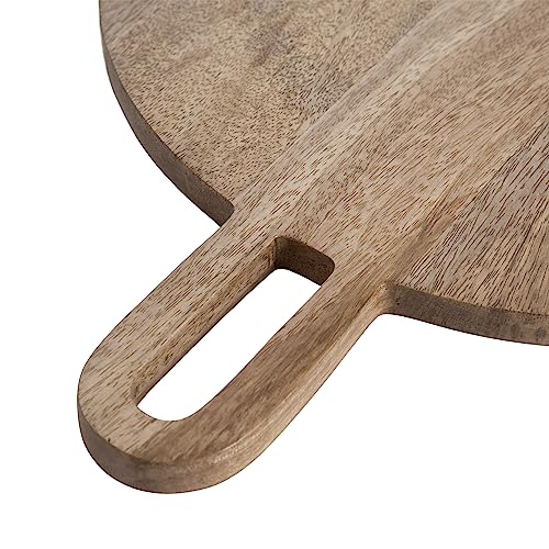 Kate and Laurel Staven 2-Piece Serving Boards Set Natural/Black, Modern Food-Safe Mango Wood