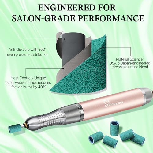 Maryton Coarse Sanding Bands for Nail Drill - 500 Pcs, #100 Variation