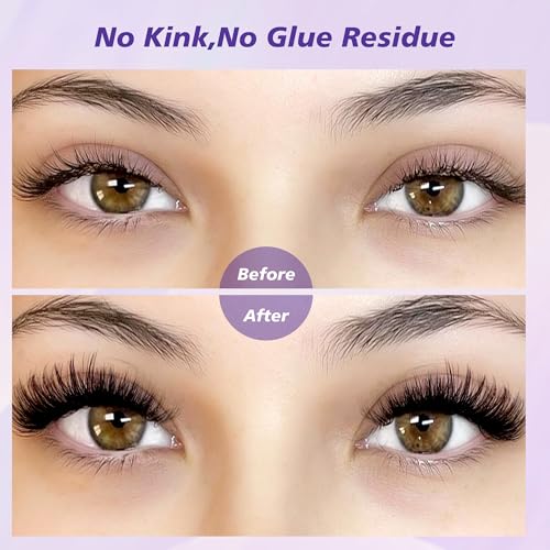 Ohiray Cashmere Eyelash Extensions,3D 5D 6D 7D 10D Easy Fans 8-20mm Length Single and Mixed, Pesta?as Lash Trays Supplies for Lash Tech,Matte&Fluffy (8-16mm-CC-0.05)