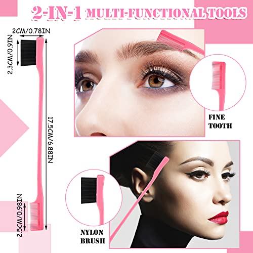 Pink Youyole 90-Piece Hair Styling Set with Edge Brushes & Combs for Women