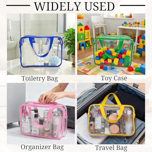 Multicolor Large Clear Travel Toiletry Bag Set Waterproof Cosmetic Organizer with Handle