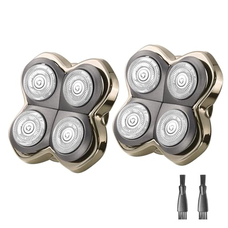 2 Pack Pro 4 Shaver Replacement Blades Compatible with Skull Pitbull Series Head Shavers & Palm Shavers,Skull Shaver Replacement Heads for Wet & Dry Shaving
