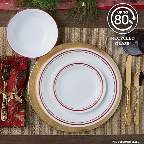 Corelle Logan 18-Piece Dinnerware Set for 6 - Durable White Tableware