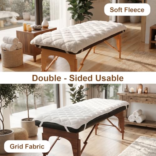 Double-Sided Fleece Massage Table Pad Set 72x30 Inches - 1 Set