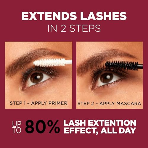 Lengthening Tubing Mascara - Black, 0.33 Fl Oz, Pack of 2 - Smudgeproof & Waterproof